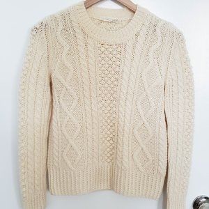 Alexa Chung Madewell 100% Wool Fisherman Sweater